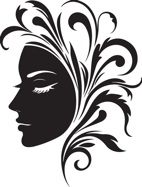 Beautiful Woman vector silhouette 35180799 Vector Art at Vecteezy