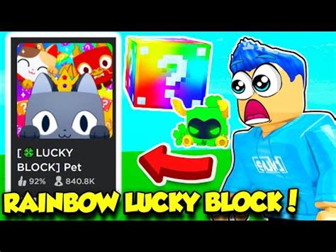 The Rainbow Lucky Block Update In Pet Simulator X Is Here