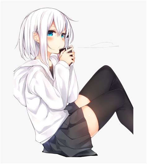 Anime Girl With Short White Hair