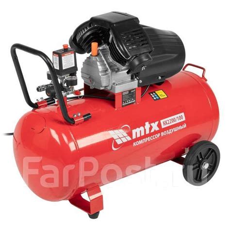 Компрессор воздушный КК-2200/100, 2,2 кВт, 350 л/мин, 100 л, прямой ...