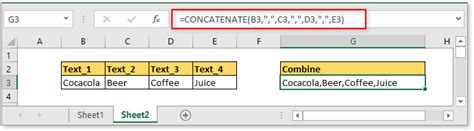 Excel Formula Combine Cells With Comma