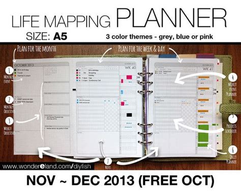 Nov To Dec Free Oct Life Mapping Planner A Inserts