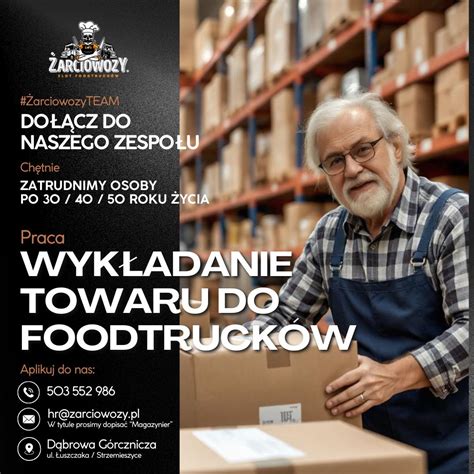 Oferta pracy Pracownik do wykładania Towarów do Foodtrucków KARUMI sp