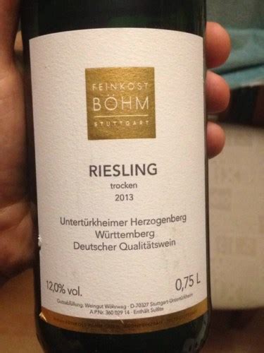 Feinkost B Hm Untert Rkheimer Herzogenberg Riesling Trocken Vivino Us