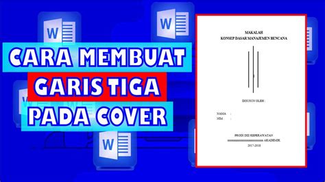 Cara Membuat Garis 3 Pada Cover Makalah Proposal Di Microsoft Word