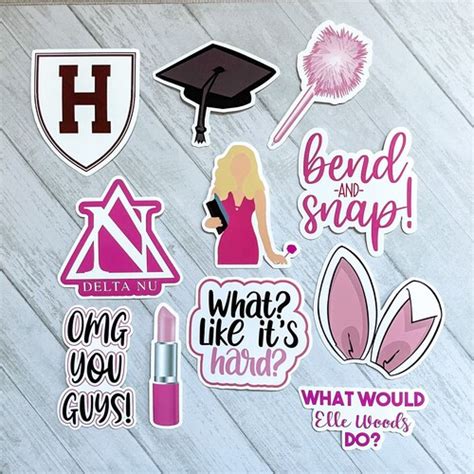 Legally Blonde Sticker Set Elle Woods Etsy