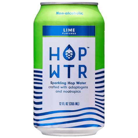 Hop Wtr Lime Flavored Non Alcoholic Sparkling Hop Water 12 Oz Can