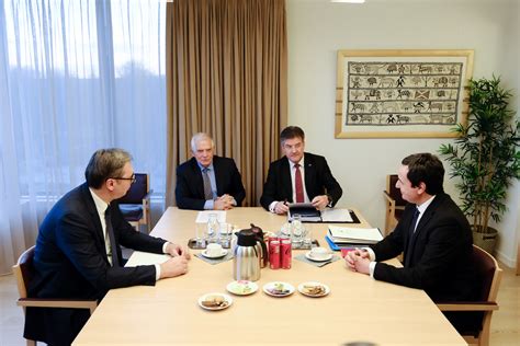 Eu S Borrell Declares Brussles Talks Between Serbian President Vucic