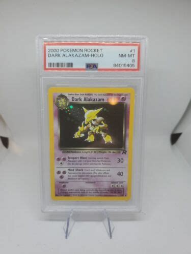 Pok Mon Tcg Team Rocket Dark Alakazam St Edition Holo Psa