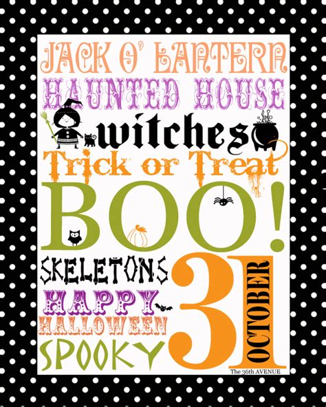 25 Halloween Free Fonts and Printable | The 36th AVENUE