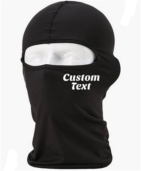 Shiesty Mask Custom Text Black Balaclava Ski Mask Gift For Him Etsy