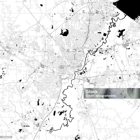 Jackson Mississippi Usa Vector Map Stock Illustration - Download Image Now - Abstract, Aerial ...