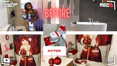 DEEP CLEAN MY BATHROOM WITH ME XMAS THEME VLOGMAS DAY 5 Cleanwithme