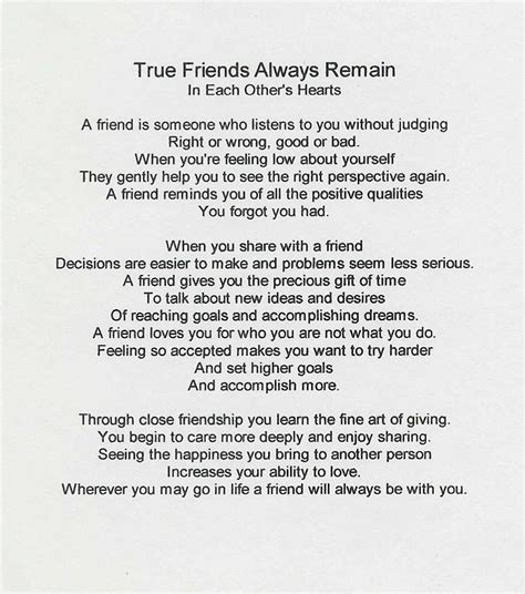 True Friendship Poems Best Friends