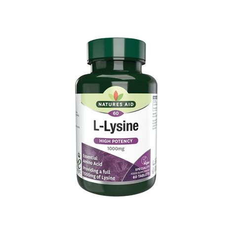 Natures Aid L Lysine 1000mg 60 Tablets Buy Online London Uk