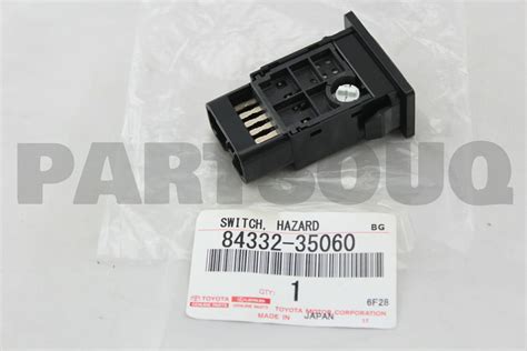 8433235060 Genuino Toyota SWITCH ASI SEÑAL DE ADVERTENCIA DE PELIGRO