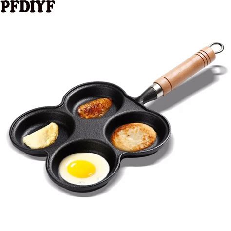 Omelette Artifact Egg Dumpling Pan Nonstick Frying Pan Household Cast Iron 4 Or 3 Holes Egg