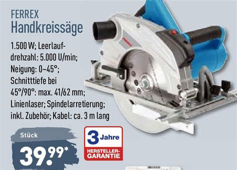 Ferrex Handkreiss Ge Angebot Bei Aldi Nord