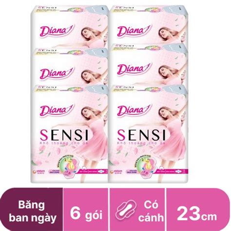 6 gói băng vệ sinh Diana Sensi siêu mỏng 8 miếng