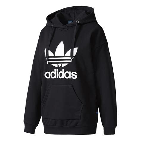 Adidas Originals Trefoil Hoodie W Black White