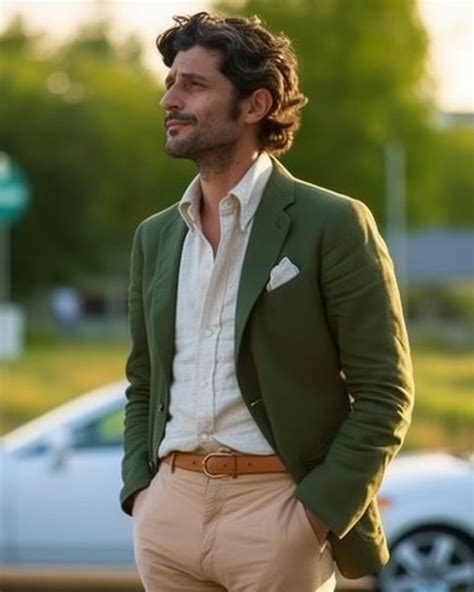 Hunter Green Blazer With Chinos Hockerty