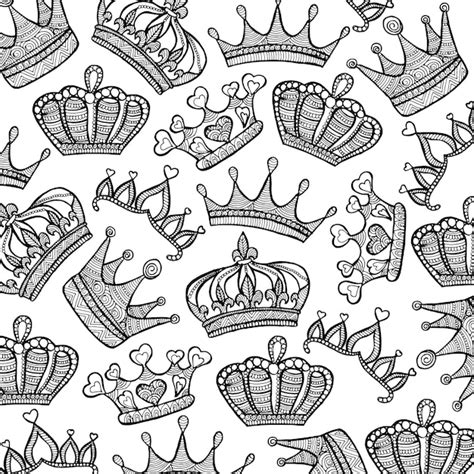 Premium Vector | Crown pattern background