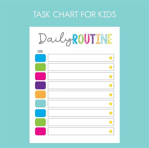 DAILY ROUTINE Kids Chart - Etsy