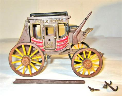 Vintage Louis Marx Wells Fargo Mail Stagecoach Model Kit Built Up Ebay