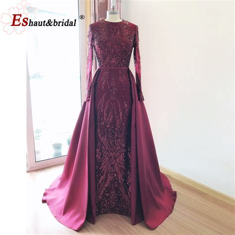 Elegante vestido de noite de casamento para as mulheres 2023 muçulmano