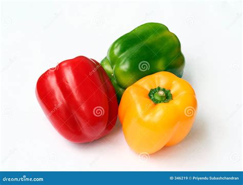 Three Colour Capsicum Stock Image Image Of Bell Decoration 346219