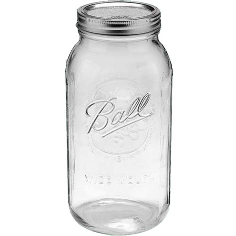 Wholesale Ball Amber Mason Jar 64oz Big Capacity Storage Jar With Matel Lid For Cook High