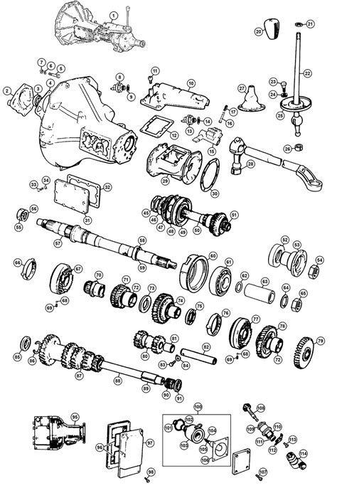 Internal External Gearbox MGB GT V8 1973 76 Moss Europe