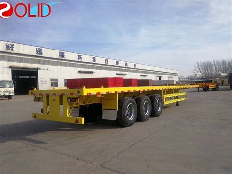 Best Brand 3 Axles Container Carrier Flatbed For Transport Shipping