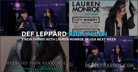 Def Leppard S Rick Allen To Tour Usa With Lauren Monroe Next Week