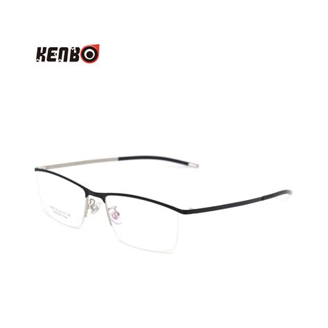 Kenbo 2020 Lightweight Semi Rimless Titanium Optical Frames Fashion Eyeglasses For Men Womens