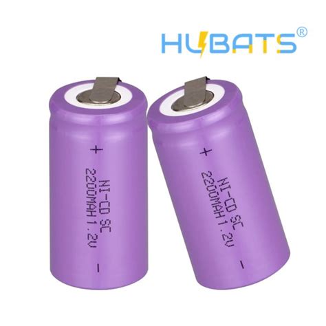 Nickel Cadmium Sub C Sc Nicd 12v 2200mah Ni Cd Rechargeable Battery Cell Battery With Tabs