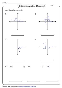 Coterminal Angles Worksheet With Answers Angleworksheets