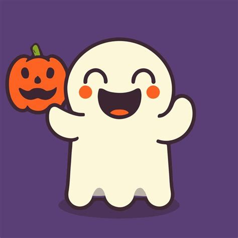 Fantasma De Halloween Fofo Ilustra O De Ab Bora Malvada Fantasma