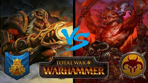 Dwarfs Vs Beastmen BATTLE IN THE VALLEY Total War Warhammer Online