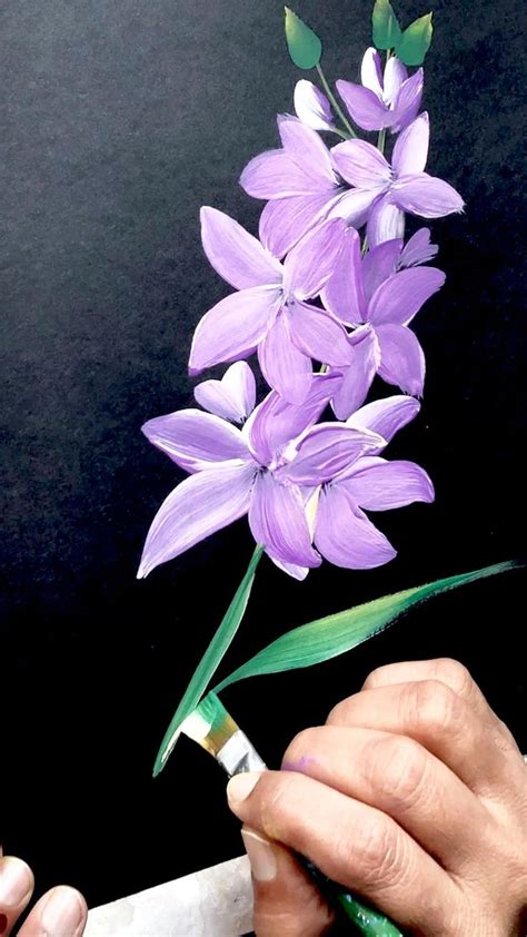 Easy flower painting 🖼 in 2022 | Painting flowers tutorial, Flower art ...