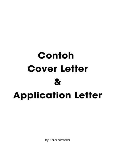 Contoh Cover Letter And Application Letter 1 Pdf