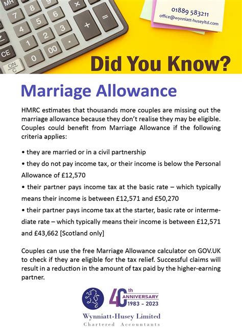 Wynniatt Husey Ltd Marriage Allowance