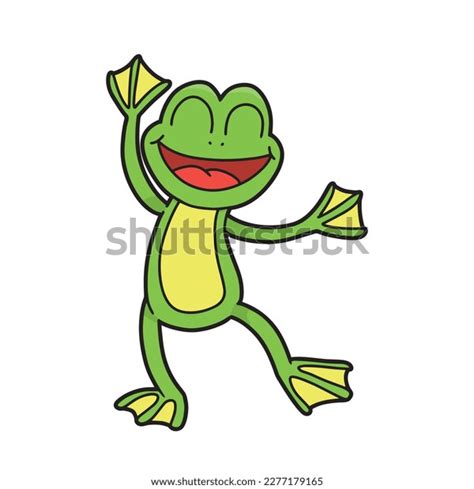 Cartoon Style Vector Art Smiling Frog Stock Vector (Royalty Free) 2277179165 | Shutterstock