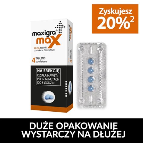 Maxigra Max Mg X Tabletki Powlekane Potencja Leki I Suplementy