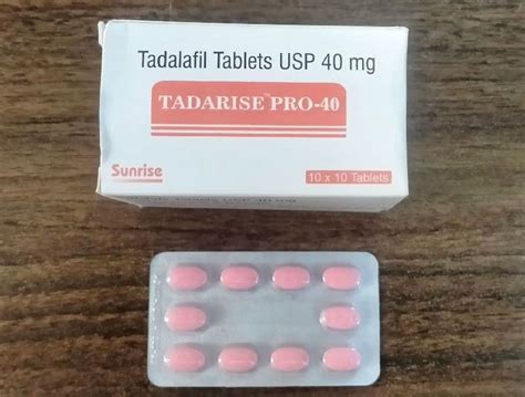 Tadarise Pro 40mg Tablets Type Of Medicines Allopathic At Best Price