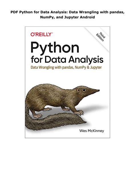 Pdf Python For Data Analysis Data Wrangling With Pandas Numpy And