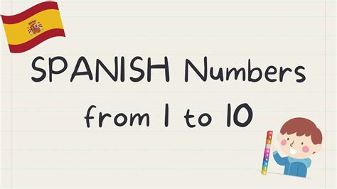 Learning Numbers 1 10 In Spanish Youtube