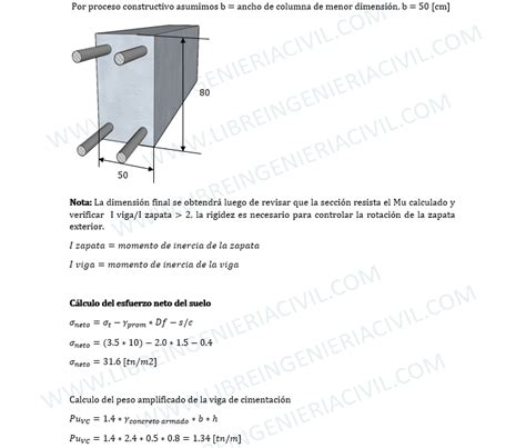 Diseño de una viga de cimentacion Hoja de Calculo