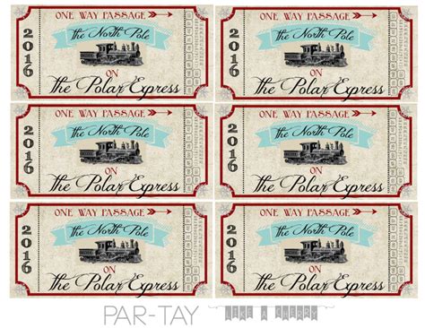 Polar Express Train Tickets Free Printable Party Like A Cherry