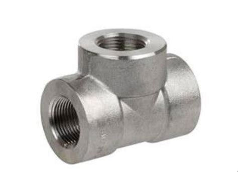 Stainless Steel Threaded Equal Tee 1 2 To 4 Class 3000 To 9000 At